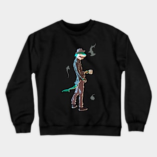 Humanoid Shark Coffee Guy Crewneck Sweatshirt